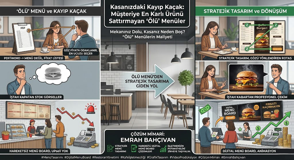 Restoran Menü Tasarımı ve Dijital Menu Board